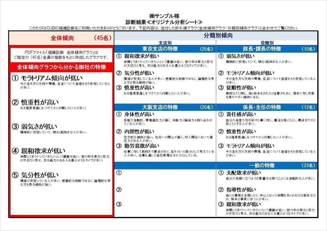 組織診断L オリジナル分析シート