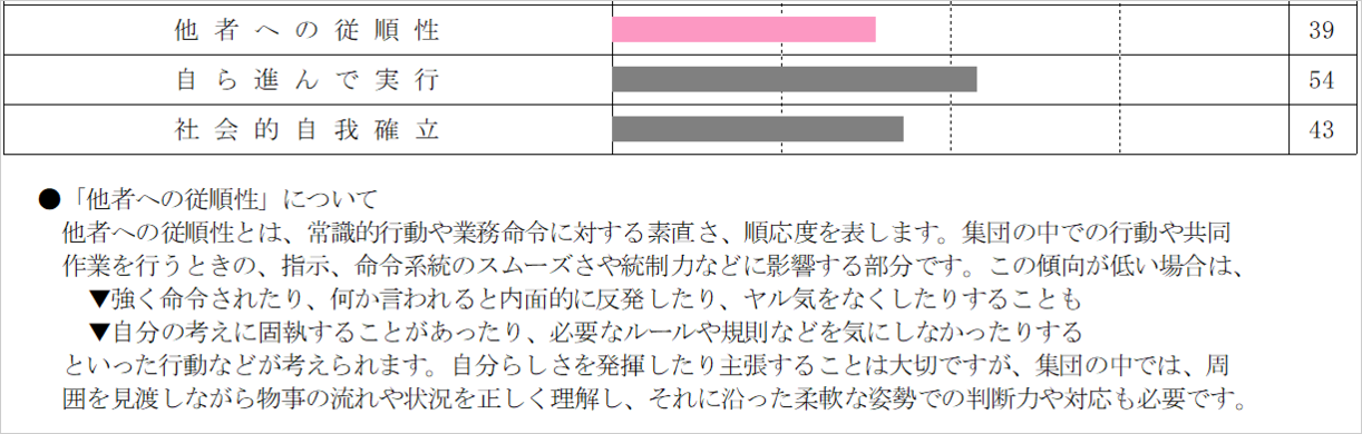 現有社員 自己分析シート 一部拡大