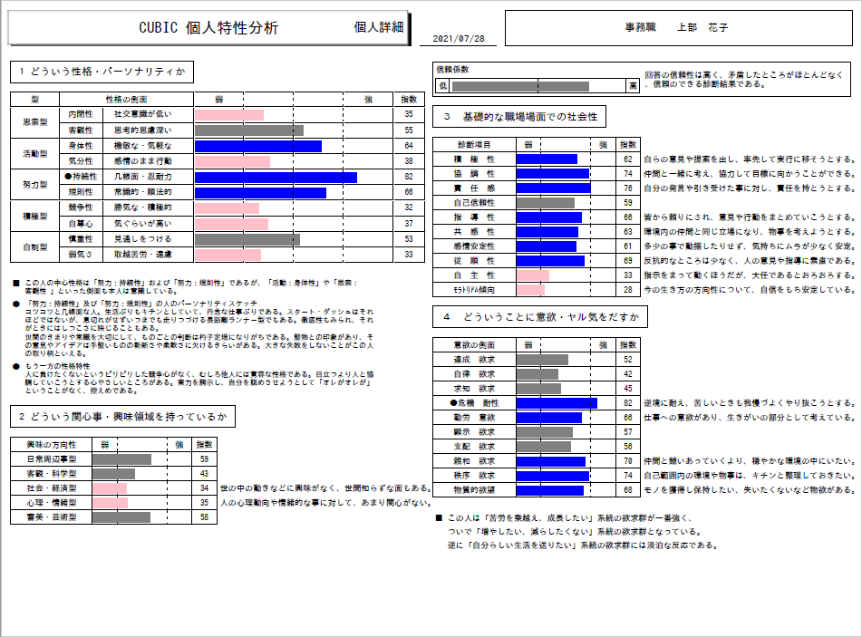 CUBIC for WEB 個人特性1枚目