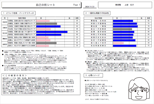CUBIC for WEB 自己分析シート1枚目